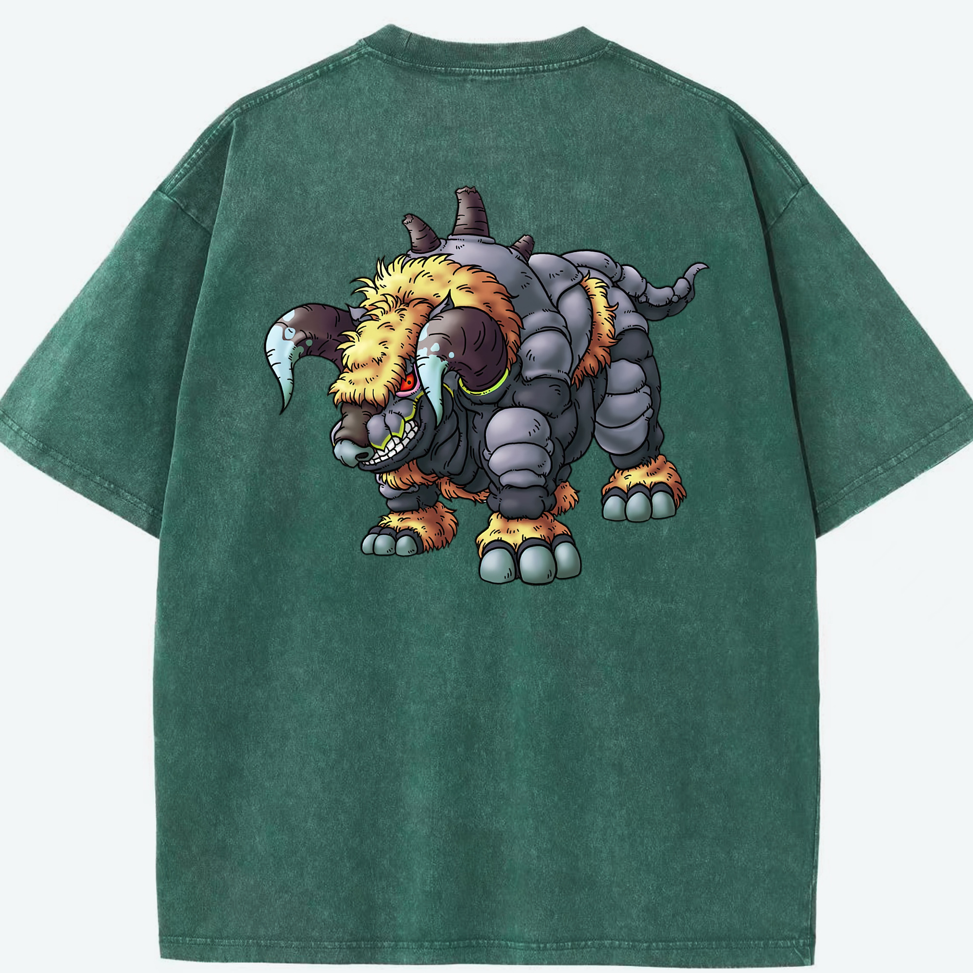 （画像用） ドラゴンクエスト Doragon Kuesuto Dragon Quest 綿100% ヴィンテージ風 半袖Tシャツ（背面プリント）